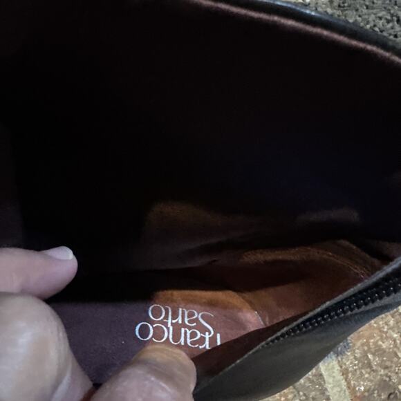 Franco Sarto Bayden Square Toe Boot Black Women's 10 Leather Chic Western - Picture 15 of 16